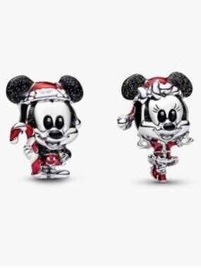 Authentic Pandora Disney Mickey and Minnie Christmas Charm Duo - NWOT